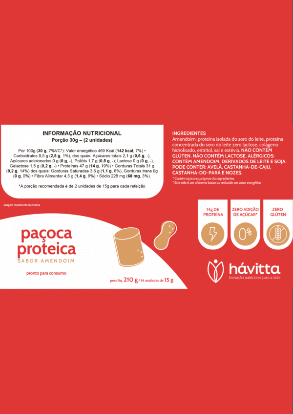 Paçoca proteica sabor amendoim - Image 3