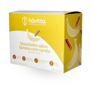 Biscoitinho proteico sabor banana com canela