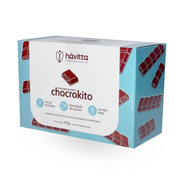Chocolate proteico chocrokito 45% Cacau